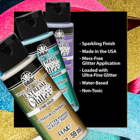 FolkArt® Extreme Glitter Acrylic Craft Paint Set